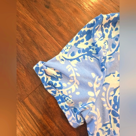 Lilly Pulitzer Sadie Polo Dress Blue Peri Turtley White Gold Buttons XS - Picture 10 of 10